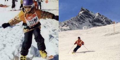 Anfänger und Skilehrer